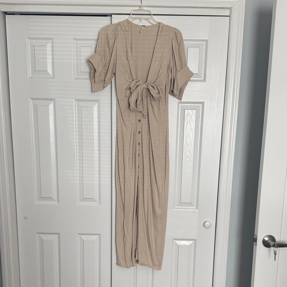 Free People Tan Midi Dress